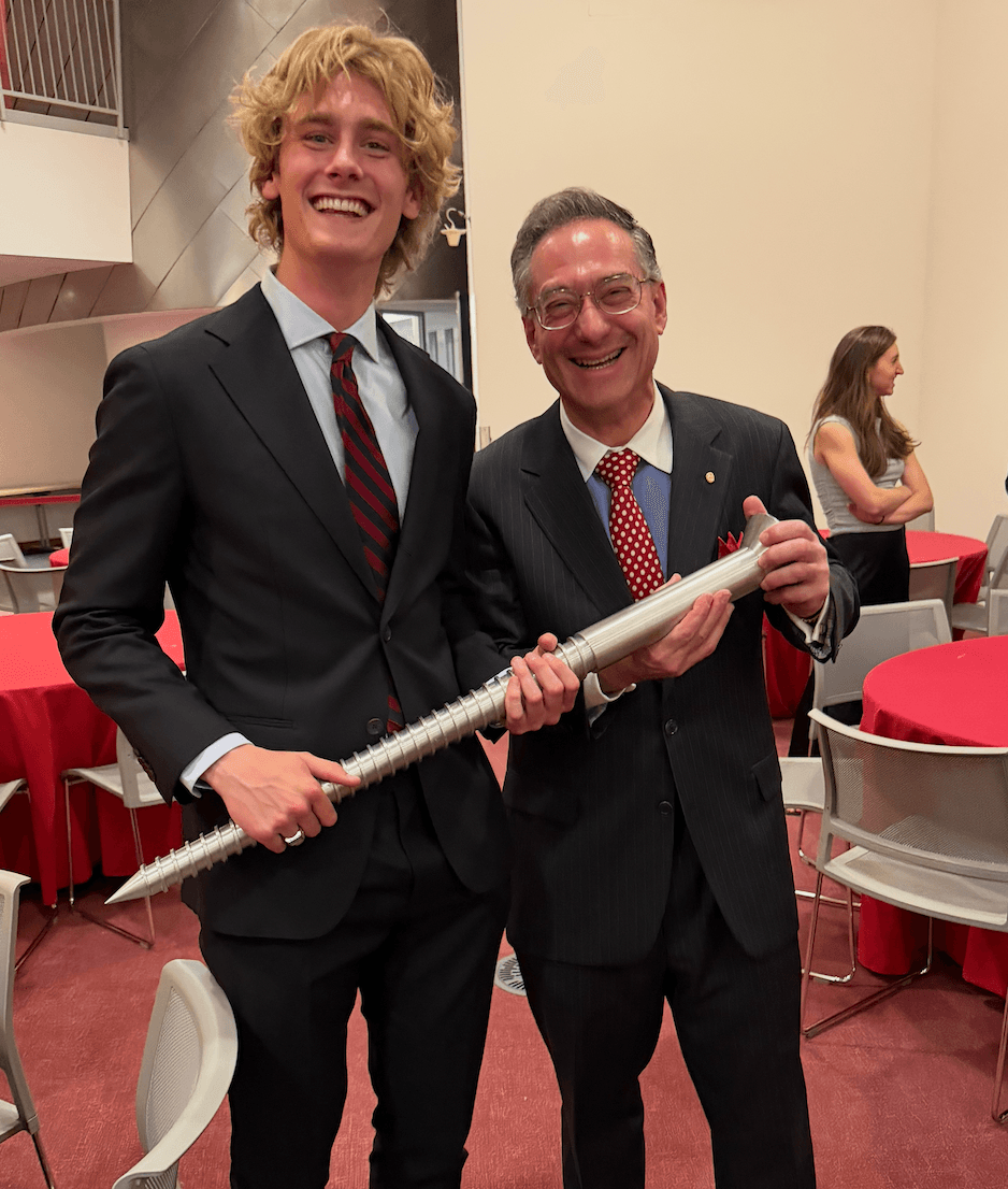 Me, Professor Leeb, and his big screw