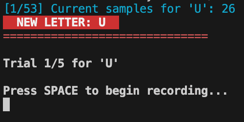 Data collection script UI